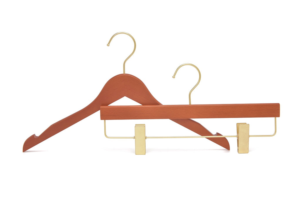17 Deluxe - Wood Hangers Top - Natural Finish with notches – Sd&f