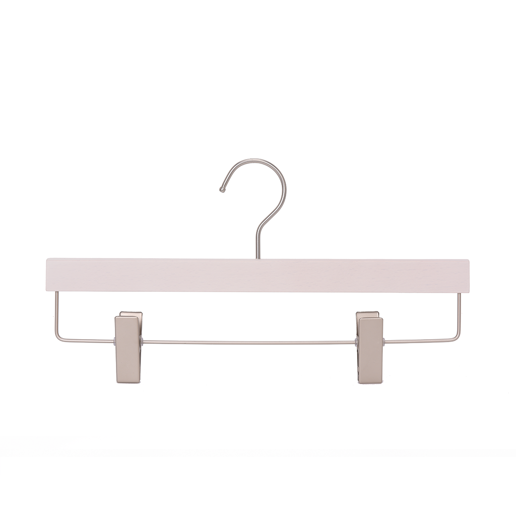 Classical Solid Wooden Top/Bottom Clothes Hangers in Walunt Finish